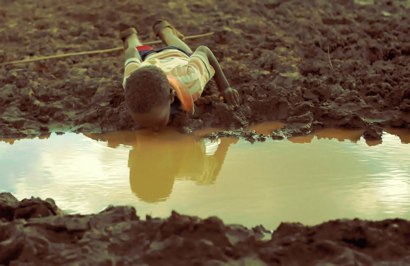 A boy drinks water from a pond in Bule Duba village in the outskirts of Moyale, near the edge of Oroma and Somali regions of Ethiopia, June 12, 2009. Copyright REUTERS/Irada Humbatova